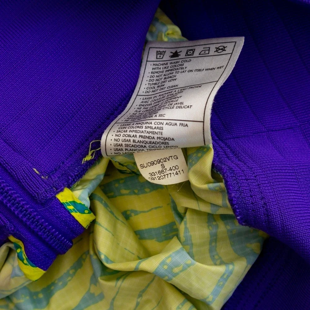 Nike Windbreaker Jacket‎ Vintage Colorblock Purple Yellow Hooded Zip S Retro Y2K